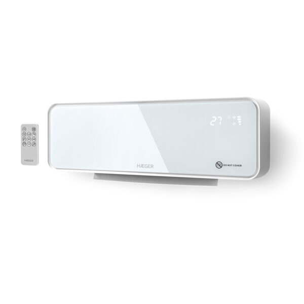 Aquecedor de Parede HAEGER iShine – 2000W, Controlo Remoto, Cerâmico