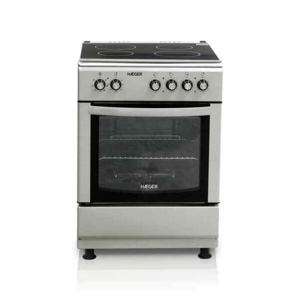 Fogão Elétrico com Placa Vitrocerâmica 60×60 – 4 Zonas, Vitrocerâmica , 64 L