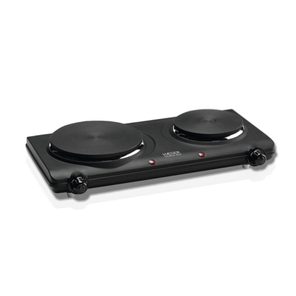 Placa elétrica HAEGER DOUBLE DISC – 2250W Preta