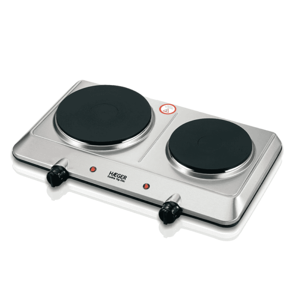 Placa elétrica HAEGER DOUBLE TOP DISC – Inox 2250W