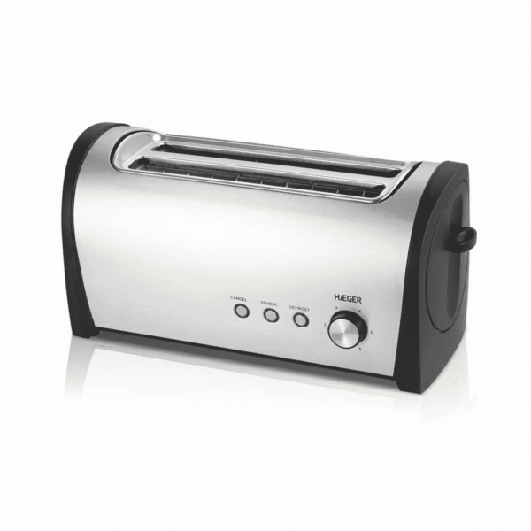 Torradeira HAEGER DESAYUNO PLUS – 1400W em Inox com 2 aberturas largas