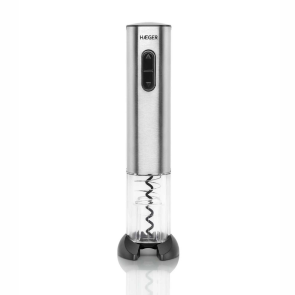 Saca-rolhas elétrico HAEGER LUCCA – Recarregavél, em Inox